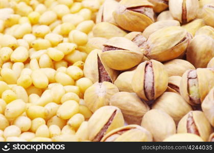 Assorted nuts as a background