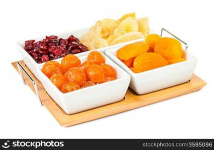 assortment different dried fruits close up