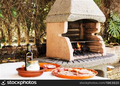 assortment meat near outdoor barbecue. High resolution photo. assortment meat near outdoor barbecue. High quality photo