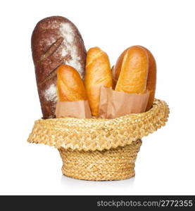 Assortment of bread in basket