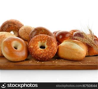 Assortment Of Bread On A Cutting Board
