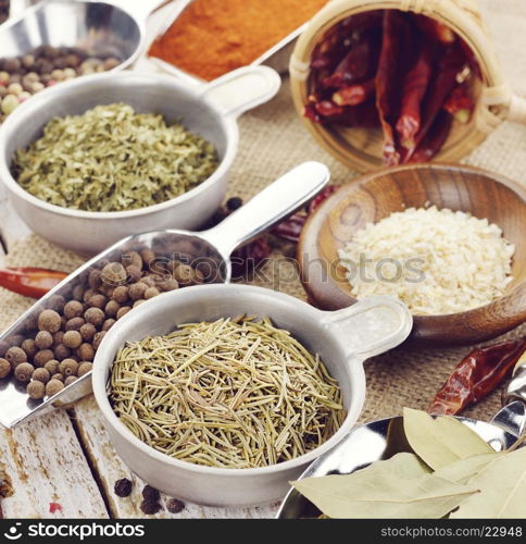 Assortment of Dried Spices And Herbs