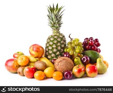 Assortment of exotic fruits. Fresh Fruits