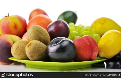 assortment of fresh fruits ,close up shot