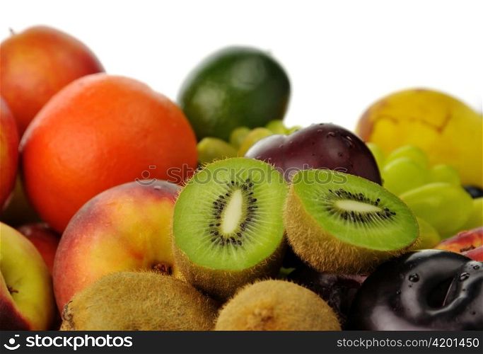 assortment of fresh fruits ,close up shot