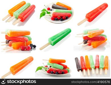 assortment of ice cream pops