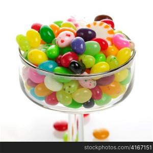 Assortment Of Jelly Beans In A Glass
