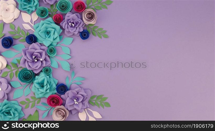 assortment with floral frame purple background. High resolution photo. assortment with floral frame purple background. High quality photo