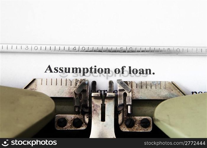 Assumption of loan