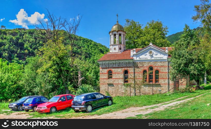 Assumption Orthodox Church in Veliko Tarnovo, Bulgaria. Hi res panoramic view on a sunny summer day. Assumption Orthodox Church in Veliko Tarnovo, Bulgaria