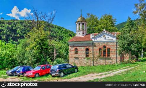 Assumption Orthodox Church in Veliko Tarnovo, Bulgaria. Hi res panoramic view on a sunny summer day. Assumption Orthodox Church in Veliko Tarnovo, Bulgaria