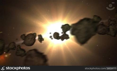 Asteroids and sun loop