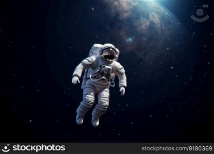 Astronaut in orbit space. Cosmos world. Generate Ai. Astronaut in orbit space. Generate Ai