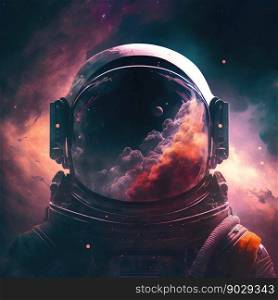 Astronaut in space. Generative AI. High quality illustration. Astronaut in space. Generative AI
