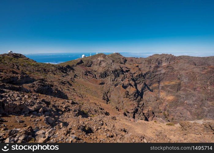 Astronomical observatory in Roque de los muchachos, highest peak of la Palma island, Canary island, Spain.