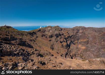 Astronomical observatory in Roque de los muchachos, highest peak of la Palma island, Canary island, Spain.