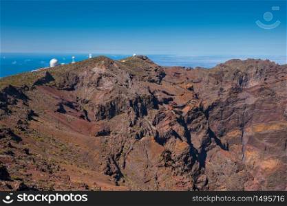 Astronomical observatory in Roque de los muchachos, highest peak of la Palma island, Canary island, Spain.