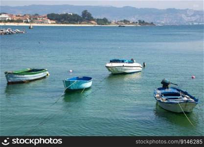 At Cangas, Spain, On 08-27-22, landscape of sea and coastline