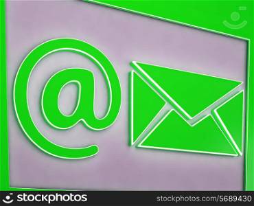 At Email Button Showing Online Messaging And Contacting