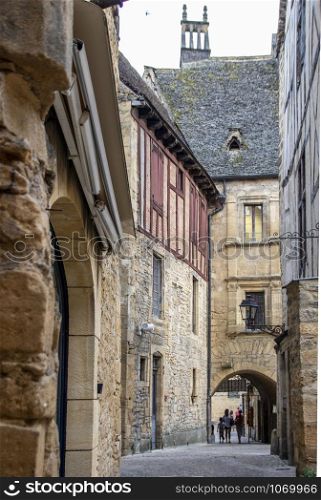 AT SARLAT LA CANEDA - ON 08/26/2017 - The picturesque village of Sarlat la Caneda in Dordogne, Perigord noir, France