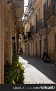 at Syracuse, Italy / On 08/01/22/ street in the old center of Ortigia island,  in Sicily, Italy