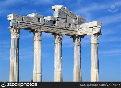 Athena temple in Side, near Antalya, Turkey