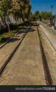 Athens, Greece Tram line in Athens in Greece.