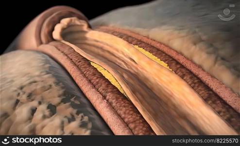 Atherosclerosis is a disease in which plaque builds up inside your arteries. 3D illustration. Coronary atherosclerosis disease