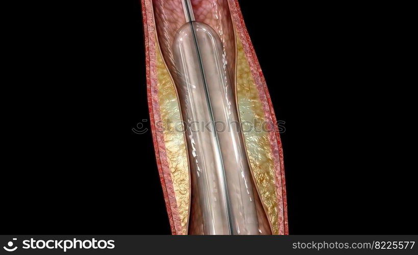 Atherosclerosis is a disease in which plaque builds up inside your arteries. 3D illustration. Coronary atherosclerosis disease