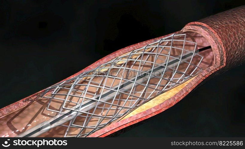 Atherosclerosis is a disease in which plaque builds up inside your arteries. 3D illustration. Coronary atherosclerosis disease