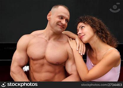 athlete and young woman