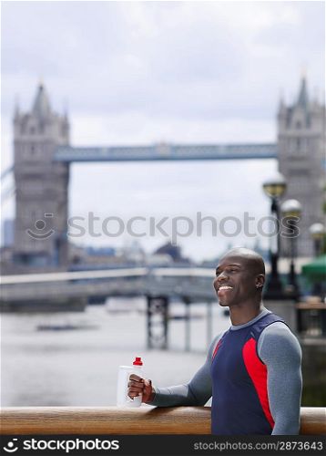 Athlete Drinking Bottled Water