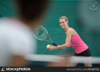 athlete female tennis player and happiness