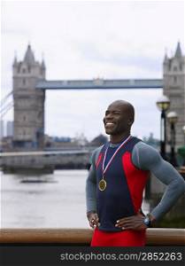 Athlete in Front of Tower Bridge
