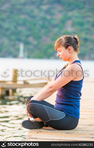 athlete regain strength in the lotus position