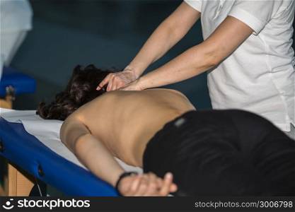 Athlete&rsquo;s Back Massage after Fitness Activity: Wellness and Sport.. Athlete&rsquo;s Back Massage after Fitness Activity: Wellness and Sport