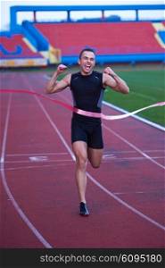 athletic runner finis line track