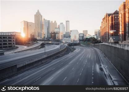 Atlanta city early morning skyline, Georgia, USA