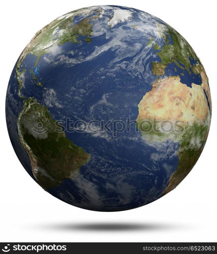 Atlantic 3d rendering planet. Atlantic. Elements of this image furnished by NASA 3d rendering. Atlantic 3d rendering planet