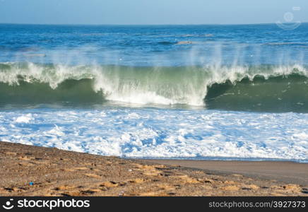 Atlantic ocean Beautiful waves on a sunny day