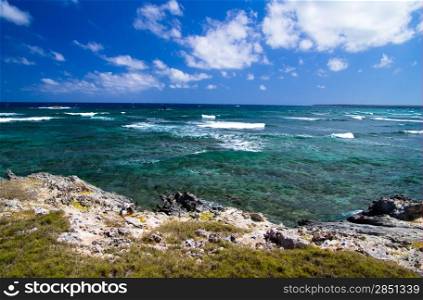 Atlantic ocean coastline . Dominican Repub