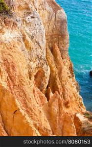 Atlantic ocean rocky coast view (Ponta da Piedade, Lagos, Algarve, Portugal).