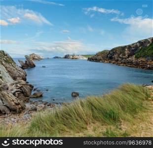 Atlantic Ocean rocky coastline  Spain  landscape.