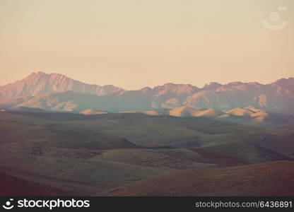 Atlas Mountain landscapes in Morocco