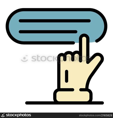 Atm touch screen icon. Outline atm touch screen vector icon color flat isolated. Atm touch screen icon color outline vector