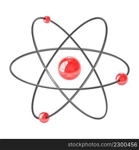 Atom vector illustration on clean white background. Atom vector illustration on white background