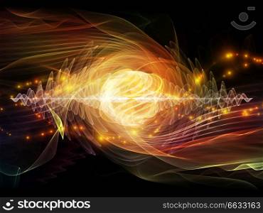 Atomic series. Interplay of lights and fractal elements on the subject of quantum mechanics, particle physics and energy.
