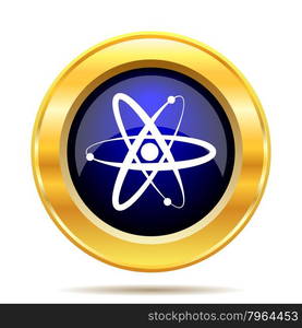 Atoms icon. Internet button on white background.