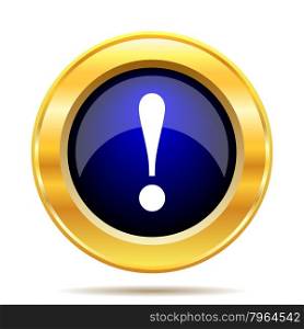 Attention icon. Internet button on white background.