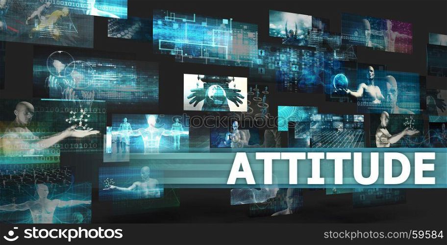 Attitude Presentation Background with Technology Abstract Art. Attitude